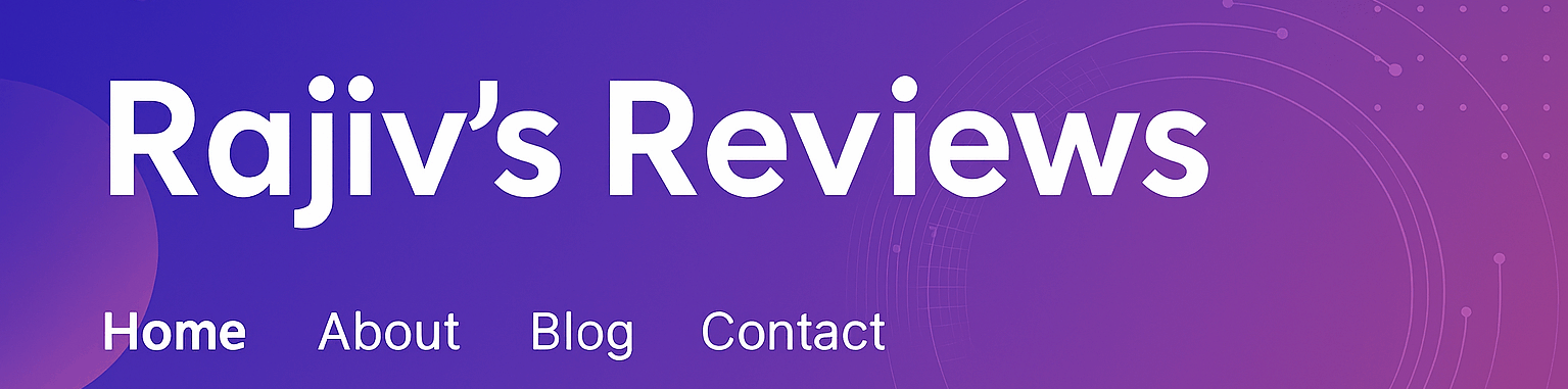 Rajiv's Reviews Header